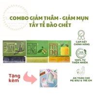 Combo xà bông Sinh dược thiên nhiên giảm thâm giảm mụn tẩy tế bào chết 3 hộp xà bông 100g