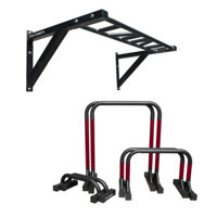 Combo Xà đa thanh ngang & 3 bộ Xà kép Parallettes Pocorrys 90-45-18cm