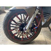 COMBO xe Airblade AB đời 13-20 gắn Heo Dầu Trước Brcmbe 2piston đối xứng (Màu Đen) đi đĩa Kingspeed size 220mm 4 lỗ