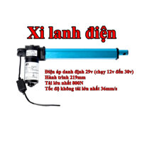 Combo Xi lanh điện, Xy lanh, Xilanh điện 12v-29 hành trình 219mm