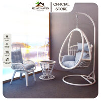 Combo Xích Đu Đan 3D + Ghế + Bàn, Decor phòng khách, Ban Công, Ngồi Thư Giãn Đọc Sách/Relax Haven HCM