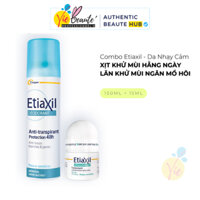 Combo Xịt Khử Mùi Hàng Ngày Etiaxil 100ml và Lăn Khử Mùi Ngăn Mồ Hôi Etiaxil 15ml (XANH)