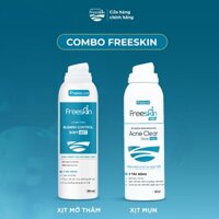 Combo Xịt mụn Freeskin Acne Clear Body Mist 80ml & Xịt thâm Freeskin Blemish Control Body Mist 80ml