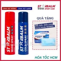 Combo Xịt Nóng và Xịt Lạnh Giảm Đau Thể Thao STARBALM 150ml - HÀ LAN