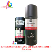 Combo Xịt Romano Vip Passion 150ml + Lăn Romano Vip Passion 50ml