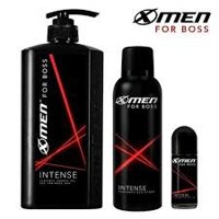Combo xmen for boss dầu gội 650g + xịt khử mùi150g + lăn 50ml hàng chính hãng .