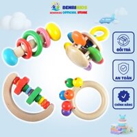 Combo Xúc Xắc Lục Lạc Cho Bé Đồ Chơi Sơ Sinh Bằng Gỗ Treo Nôi Cho Bé Hàng Việt Nam