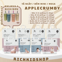 [Combo1-2túi] - Tã ngày Applecrumby cho bé - Chính ngạch nguyên thùng kèm tem công ty khi mua từ 2 túi cùng size