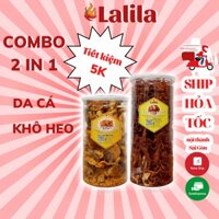 COMBO1 Da cá trứng muối 200g, Khô heo 250g - đồ ăn vặt ngon