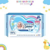 (Combo10) Bịch Khăn Ướt không mùi Bobby 100 tờ/80 tờ