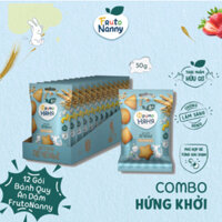 Combo12 gói bánh quy ăn dặm yến mạch, 50g hiệu Frutonyanya