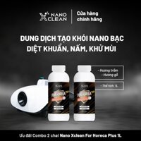 [COMBO2 CHAI] DUNG DỊCH NANO BẠC TẠO KHÓI PHUN KHÓI NANO XCLEAN FOR HORECA PLUS 1L-KHỬ MÙI DIỆT KHUẨN-AHT CORP (AHTC)