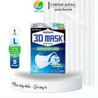 Combo3 gói 5 Khẩu Trang Unicharm 3D Mask Virus Block Ngăn Virus (1 gói 5 miếng)