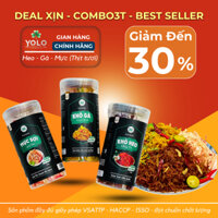 [COMBO3T] 900gram - Nguyên liệu tươi - Heo cháy tỏi, gà lá chanh, mực hấp nước dừa - Yolo Foods