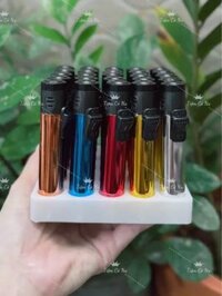 Combo5 Hộp Quẹt/Bật lửa khò chống gió vỏ kim loại Hình Bút, nạp được gas khi hết