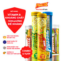 {COMBO5TUÝP} Plusssz Max Multivitamin + Vitamin C và Kẽm + Calcium + C1000 + Performance
