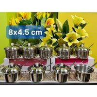 combo9 hủ đựng gia vị inox cao cấp 8cm, ngang4.5cm