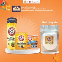 Combo:Bột Rửa Rau Củ Quả Arm&Hammer Baking Soda 340g Pure,Muối Nổi Tinh Khiết 453g,Bột Khử Mùi 340g