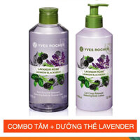 {Combo}_Gel Tắm & Dưỡng Thể Yves Rocher Lavandin Blackberry Relaxing Bath & Shower Gel 400ml & Lotion 390ml