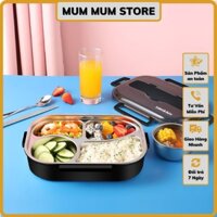 [COMBO]Hộp cơm văn phòng + Túi giữ nhiệt - Kèm bộ đũa thìa  và bát canh inox 304