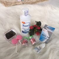 Combol lens 145k ( 1c lens + nước ngâm+nhỏ mắt + khay dụng cụ)