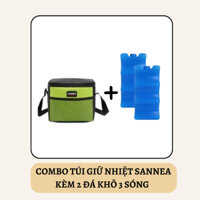 COMBO(TÚI GIỮ NHIỆT SANNEA + 2 ĐÁ KHÔ 3 SÓNG) Bảo Quản Sữa Mẹ
