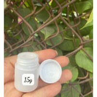 COMBP 100 HỦ NHỰA TRẮNG ĐỤC ĐỰNG BỘT 15G/20G/50G KÈM NẮP LÓT - HỦ NHỰA ĐỰNG KEM, HỦ CHIẾT MỸ PHẨM