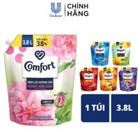 Comfort - Nước xả làm mềm vải Comfort Chăm sóc Chuyên sâu Một lần xả / Hương nước hoa thiên nhiên túi 3.8L