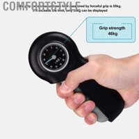Comfortstyle Eulbevoli Grip Strength Test Màn hình hiển thị con trỏ di động Máy đo lực cầm tay tiện dụng cao cho vận động viên Cẳng tay cổ tay (Xám đen)
