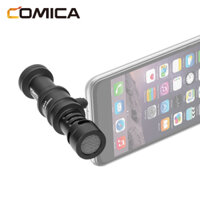 Comica CVM-VS08 Micro Video súng lục ngưng tụ định hướng Cardioid cho điện thoại thông minh, Iphone, iPad, cảm ứng, đóng gói với kính chắn gió, lau gió