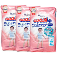 Comnbo 3 bịch tã Quần Goon Plus Nhật Size L 44 miếng