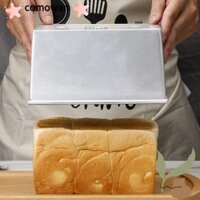 Comowan 250g / 450g / 750g / 900g / 1000g Chảo bánh mì, Đồ dùng nhà bếp và nhà hàng bằng hợp kim nhôm Hộp bánh mì nướng Khuôn bánh mì, có nắp Dụng cụ làm bánh phủ chống dính