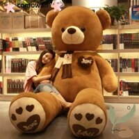 Comowan Đồ chơi nhồi bông gấu bông, Gối gấu bông khổng lồ màu hồng nâu, Đệm Sofa Cotton PP mềm 80CM