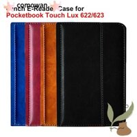 Comowan Folio Funda, Máy đọc sách điện tử 6 inch chống rơi bằng da, Vỏ lót sợi nhỏ mềm chống sốc chất lượng cao cho Pocketbook Touch Lux 622 / 623