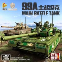 Compatible with LEGO panlos military series 99A Main Battle Tank assembled 688001*&&&