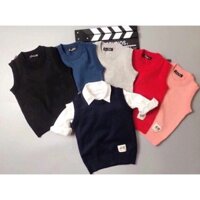 Compo 2 áo len ba lỗ bé trai