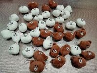 Compo móc khóa brown+ thỏ. 45 con