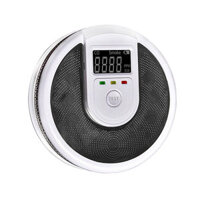Compound Smoke and Carbon Monoxide Leakage Detector LCD Display Sound Light Alarm Troubleshooting Functions Indoor Fire