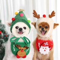 Con Chó Giáng Sinh Bandana Santa Hat Khăn Tam Giác Yếm Headscarf Trang Phục Cho Nhỏ Vừa Lớn Chó Mèo Vật Nuôi