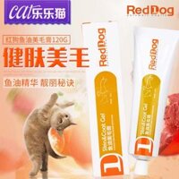 Con chó màu đỏ dầu cá vẻ đẹp kem 120 gam dog cat chăm sóc da vẻ đẹp tóc dinh dưỡng kem da phụ trợ điều trị bệnh sản phẩm chăm sóc sức khỏe