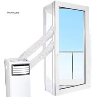 Con dấu cửa sổ AirLock cho điều hòa di động, Tấm niêm phong vải linh hoạt 300 cm có khóa kéo / dính
