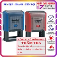 Con dấu Đã Thẩm Tra hiệu TRODAT (Kích thước 30x50mm & 40x60mm), Khắc dấu theo yêu cầu có mực sẵn trong dấu