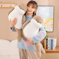 Con dấu đồ chơi sang trọng gấu bông búp bê mềm mại dễ thương rái cá búp bê ngủ gối rái cá quà tặng sinh nhật