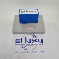 Con dấu in logo lên túi nilon, hộp giấy. Dấu liền mực, KT 8x12cm