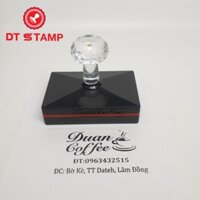 Con dấu in ly trà sữa, ly nhựa, bọc nilon, túi bóng. Dấu HB5080 kích thước mặt dấu 5x8cm