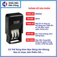 Con Dấu [ Ngày Tháng Năm ]  Điều Chỉnh được Trodat 4810 ( độ cao chữ 3.8mm)