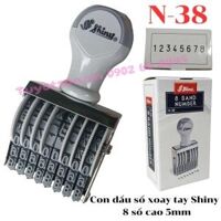 Con dấu số xoay tay Shiny N-38 8 số cao 5mm
