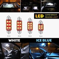 Còn hàng 1 Bóng đèn LED T10-12SMD / W5W C5W 31mm / 36mm / 39mm / 41mm Thay thế đèn LED siêu sáng cho đèn đọc sách vòm ô tô, L