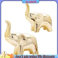 Còn hàng-1 Cặp Tượng Voi Vàng Trang Trí Nhà Voi Gốm Sứ Đồ Trang Trí Điêu Khắc Cho Phòng Khách Để Bàn