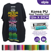 Còn hàng 12in x 51cm Hàn Quốc PU Truyền Nhiệt Vinyl (HTV) Bình Thường, Neon, Màu Pastel PU Vinyl Cho Áo Thun in